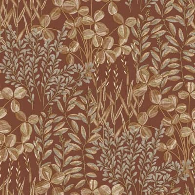 Inia Collection Branched Leaves All-over Wallpaper Roll — Red