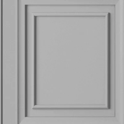Laura Ashley Redbrook Wood Panel Silver Removable Wallpaper — Silver