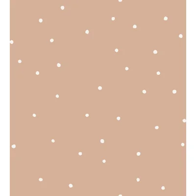 Familj II Polka Dot Matte Wallpaper Roll — Coral Red