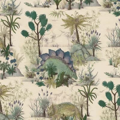 Dinosauria 9.84' L x 70.87" W Wallpaper Roll — Ecru