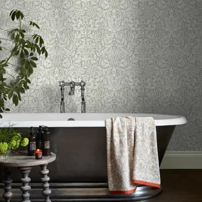 William Morris Acorn Sage Wallpaper — Green