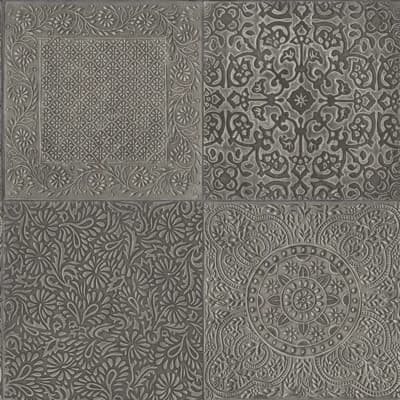 Bazaar Non-Pasted Metallic Wallpaper Roll — Pewter