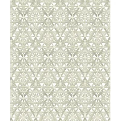 Tommy Bahama Rattan Lattice Peel And Stick Wallpaper Roll — Coconut