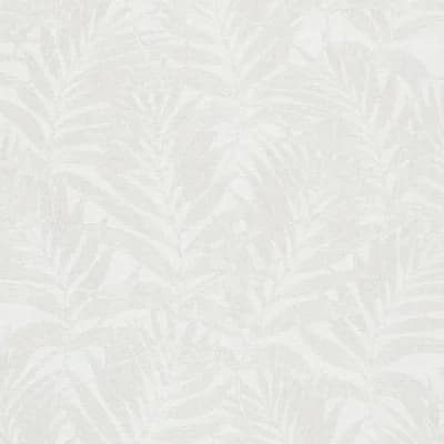 Hotel Botanical Palm Leaf Glitter Design Wallpaper Roll — White