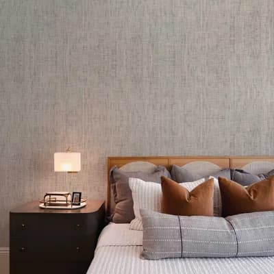 Heja Loose Weave Boodle & Jute Authentic Grasscloth Wallpaper — Black,Gray