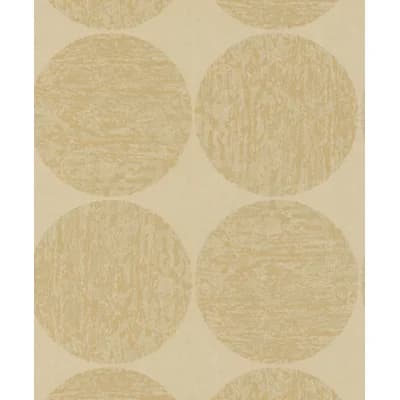 Luna Geometric Non-Pasted Wallpaper Roll — Gold,Tan