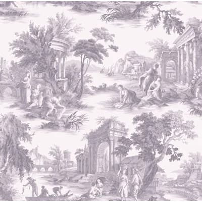 Villandry Toile Non-Pasted Wallpaper Roll — Dove Gray