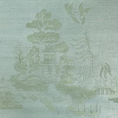 La Pagode 24' L x 31.5" W Wallpaper Roll — Mist
