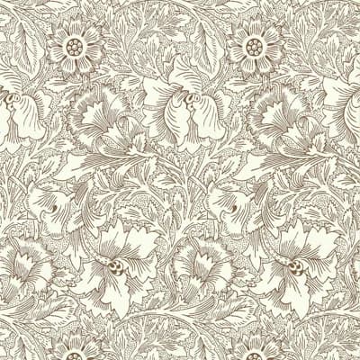 Poppy Wallpaper — Cream,Chocolate