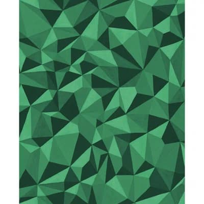 Quartz Geometric Non-Pasted Wallpaper Roll — Emerald