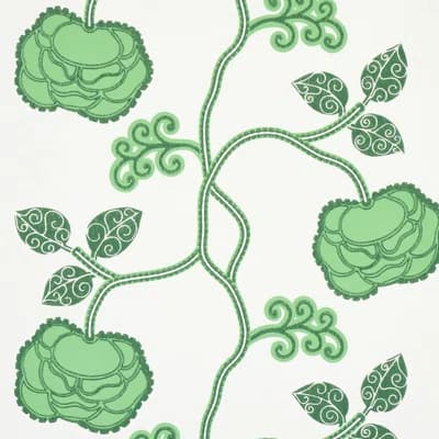 Schumacher x Neisha Crosland Queen Fruit Wallpaper — Jade