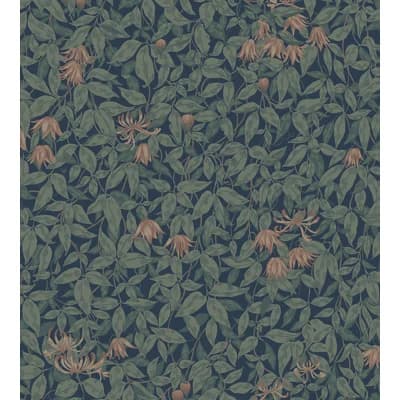 Kolonin Floral Matte Wallpaper Roll — Midnight Blue