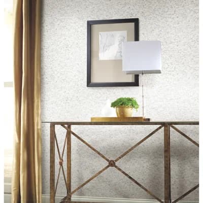 Shimmering Cork Abstract Peel & Stick Metallic Wallpaper Roll — White