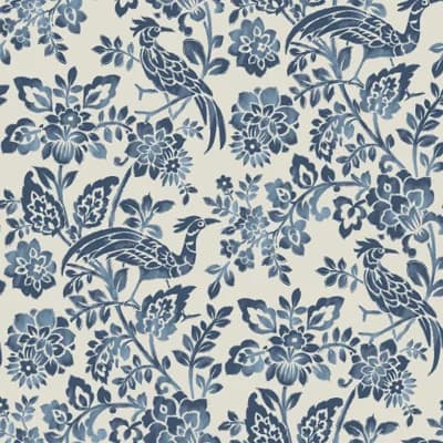 Laura Ashley Adain Palace Dark Seaspray Blue Removable Wallpaper — Dark Seaspray Blue