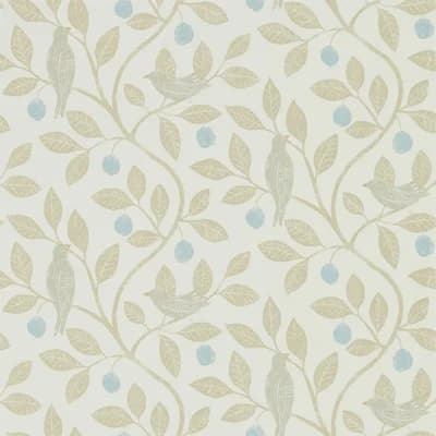 Damson Tree Wallpaper — Denim,Barley
