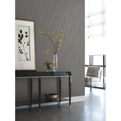 Dazzling Dimensions Abstract Non-Pasted Metallic Wallpaper Double Roll — Soft Gold