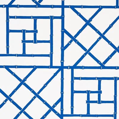 Schumacher x Cristina Buckley Trellis Wallpaper — Indigo