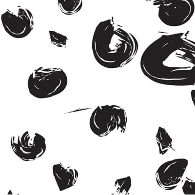 Bubble Stroke Non-Pasted Matte Wallpaper Roll by Jamie Graney — Black,White
