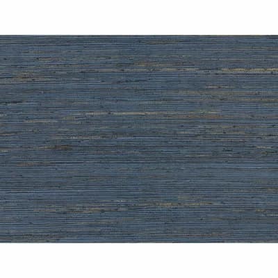 Pattini Grass Cloth Non-Pasted Wallpaper Roll — Tan;Navy