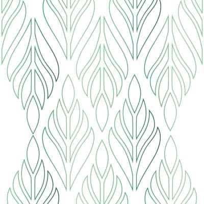Deco Palm 10' L x 24" W Peel and Stick Wallpaper Roll — Black