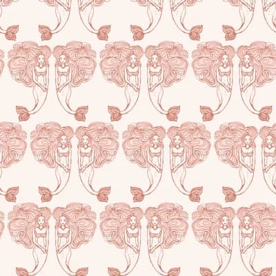 Beardsley 16.5' L x 20.5" W Wallpaper Roll — Coral
