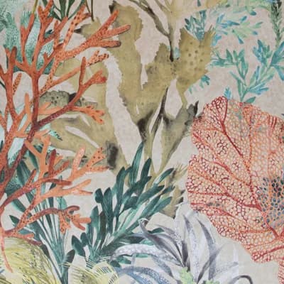 Tropical Collection Bora Bora Coral Inspired 27.8' L x 27.5" W Wallpaper Roll — Coconut