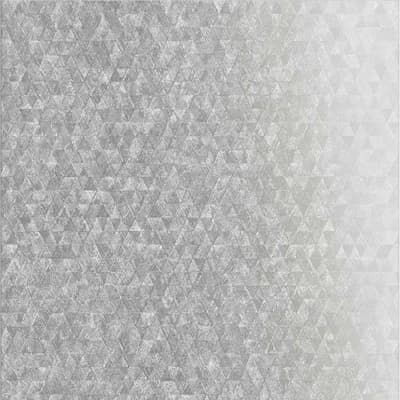 Trinity Geometric Non-Pasted Metallic Wallpaper Roll — Silver