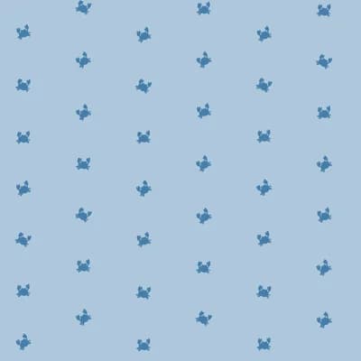 Flying Crabs 33' L x 20.5" W  Wallpaper Roll — Blue