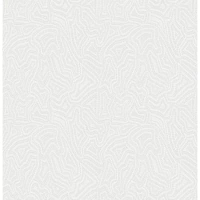 Hollenback Gold Dotted Abstract Wallpaper — Gray