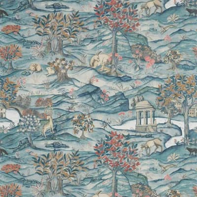 Stand Wood Wallpaper — Teal,Velvet Blue