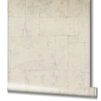 Earth Collection Textured Graphical Effect Sheen Wallpaper Roll — Beige