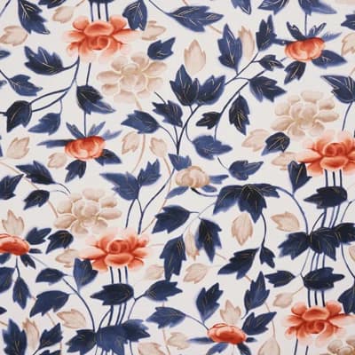Schumacher x David Kaihoi Imari Wallpaper — White;Red;Blue