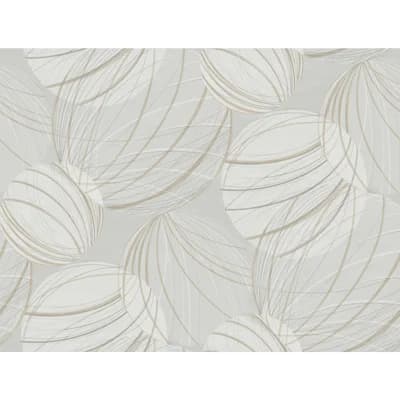 Floating Lanterns Non-Pasted Wallpaper Roll — Light Gray