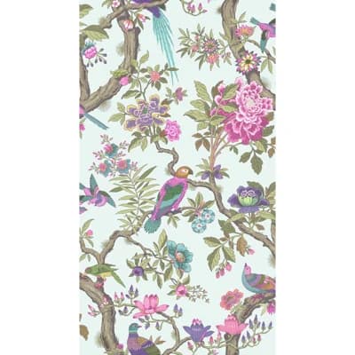 Fontainebleau Floral Non-Pasted Wallpaper Roll — Rose