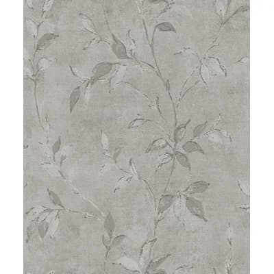Kupari Floral Non-Pasted Metallic Wallpaper Roll — Blue