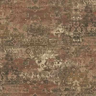 Concept Collection Worn Tapistry Double Width 42-inches Wide Wallpaper Roll — Red