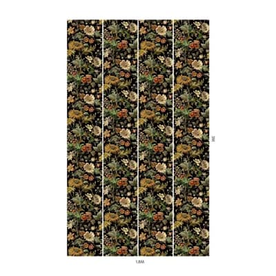 Avalon 9.84' L x 70.8" W Wallpaper Roll — Black,Yellow,Green