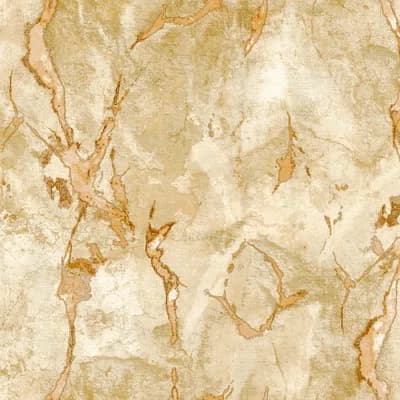 Stratum Marmo Design Metallic Texture 33' L x 42" W Wallpaper Roll — Gold,Orange