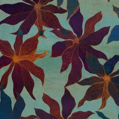 Floral Non-Pasted Matte Wallpaper Double Roll — Tropic