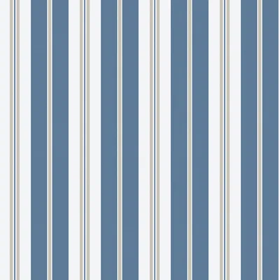Boråstapeter Sandhamn Stripe Wallpaper — Blue,White