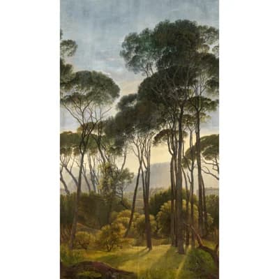 Orom II Collection Lush Trees 62.5-inches wide x 9.18-feet high 3-panel Wall Mural — Green