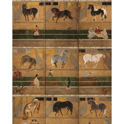 The Curators Cabinet Non-Pasted Satin and Matte Wallpaper Roll — Brown,Gray,Red,Taupe