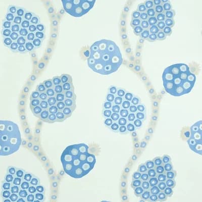 Annabel Warp Print Wallpaper — Blue