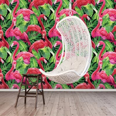 Global Fusion 10.4' L x 41.34" W Wall Mural — Pink,Green