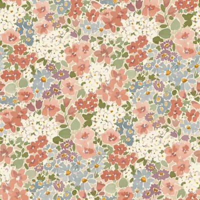 Inia Collection All-Over Floral Bunches Wallpaper Roll — Pink