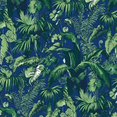 Madeleine Castaing Feuillage 7.5' L x 47.24" W Wallpaper Roll — Blue,Green
