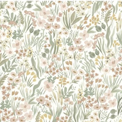Lea Peel & Stick Wallpaper — Light Pink,White,Gray