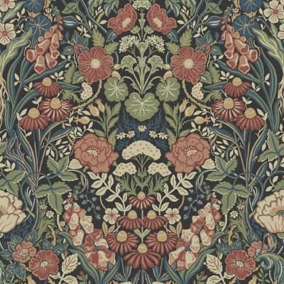 Boråstapeter Örtagård Wallpaper — Spruce,Midnight,Green