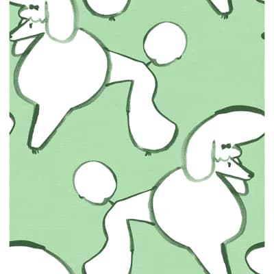 Non-Pasted Wallpaper Double Roll by Yuki Osada — Green