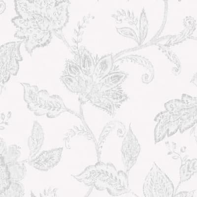 Boråstapeter Indigo Bloom Wallpaper — Light Gray,Ivory